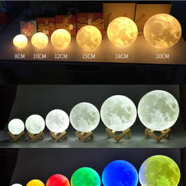 3D打印月球灯外壳定制图案可放头像与其他图片大小定制来图加工