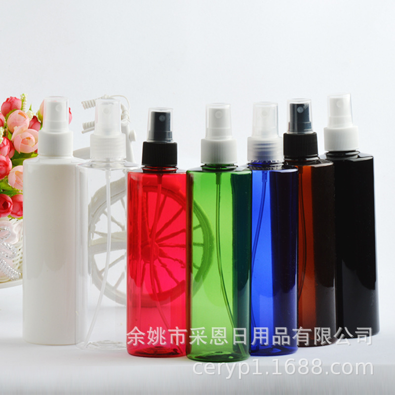 250ml棕色平肩 喷雾瓶 细雾小喷壶 亮金亮银彩色喷瓶纯露空瓶子