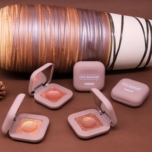 NOVO source factory TikTok hot keyboard fingertip eyeshadow plate earth color cheap mashed potato monochrome eyeshadow