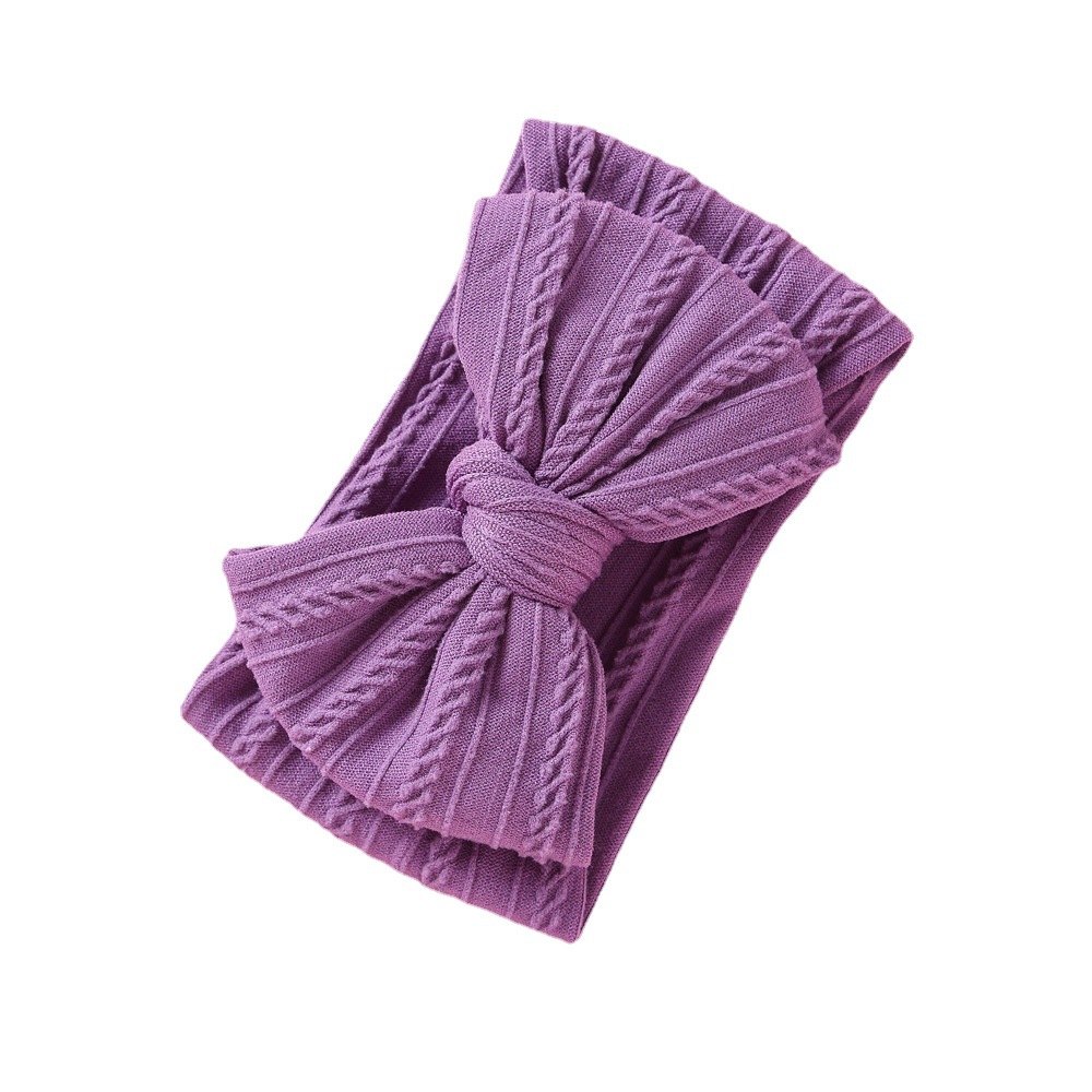 Banda de pelo para niños y bebés, estilo Amazon, jacquard de nylon, lazo ancho de doble capa anudada, diadema para niñas.