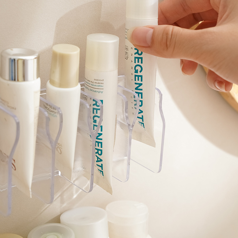 Estante Organizador de Pared Sin Perforación Multifuncional para Baño image 3