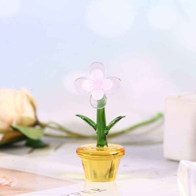 ガラスサボテンデスクトップ装飾品ガラスクリエイティブギフトリビングルームの装飾デスクトップ工芸品ミニ装飾品|undefined