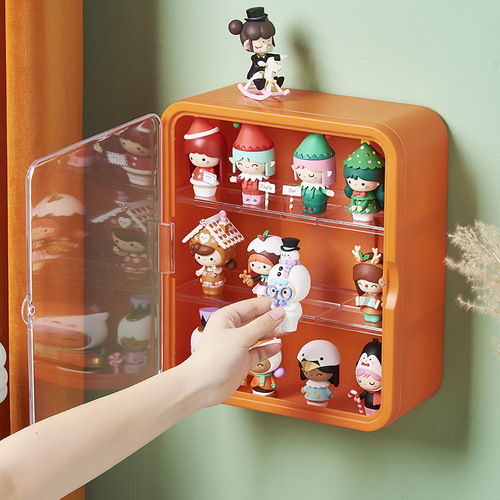 Lighted Transparent Dustproof Blind Box Handheld Collection Box LEGO Toy Rack POP MART Acrylic Wall-Mounted Display Cabinet