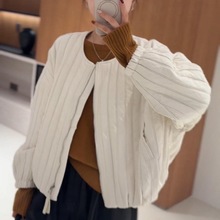 欧货薄款棉衣棉服女短款小个子休闲宽松秋冬夹棉棒球服夹克衫上衣