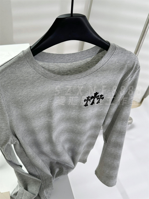 25 夏サンスクリットクロスプリント快適なコットンラウンドネックベーシック多用途ファッショナブルなトップ Tシャツ女性用|undefined