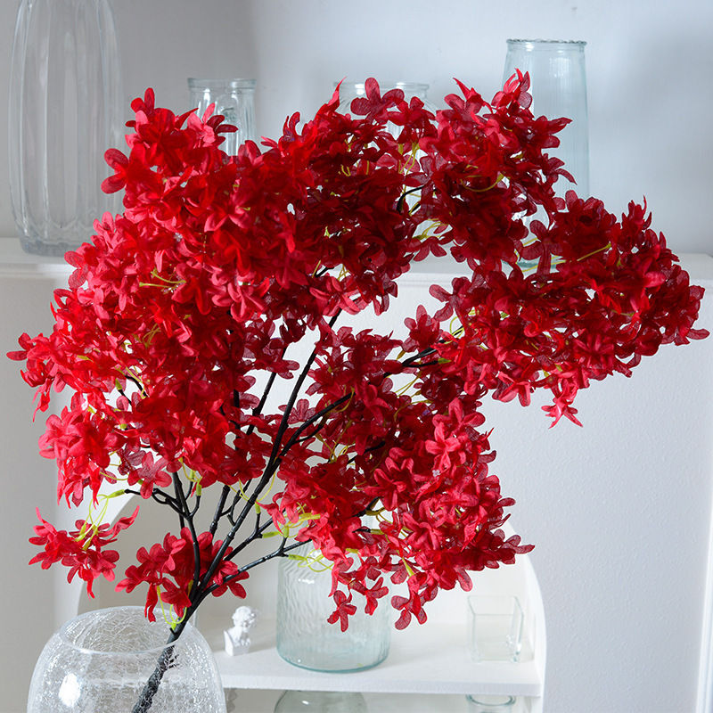 暗号化ライラックの花の十字の桜のシミュレーションの花の家の結婚祝いの道は装飾の造花の人工の絹の花の卸売りを引きます。|undefined