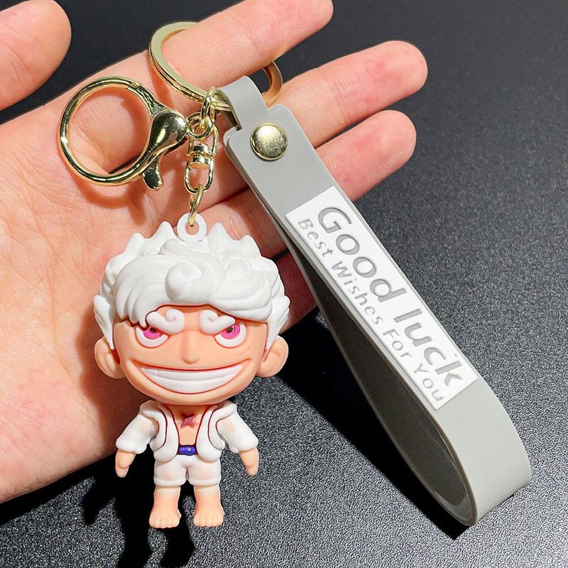 漫画かわいいアニメワンピースルフィ人形カーバッグペンダントキーホルダー卸売キーホルダー小さなギフト|undefined