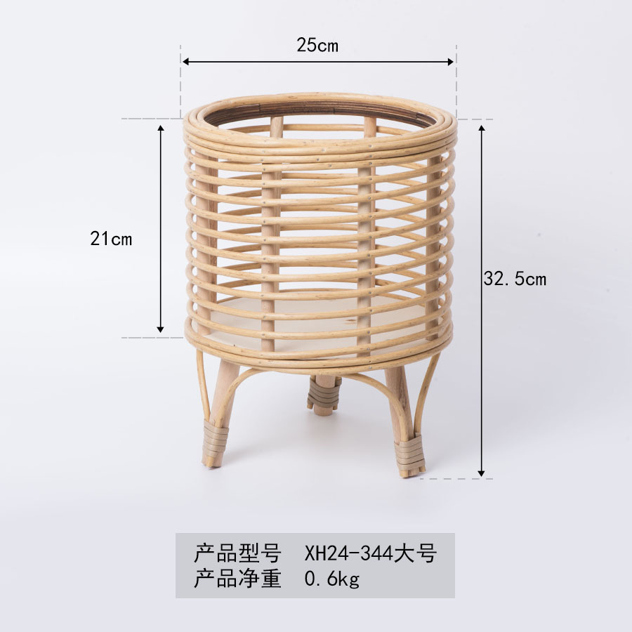 Viento nórdico de caña tejida de tela de piso tejido a mano sala de estar balcón hotel alojamiento residencial creativo decoración de maceta de lotus verde