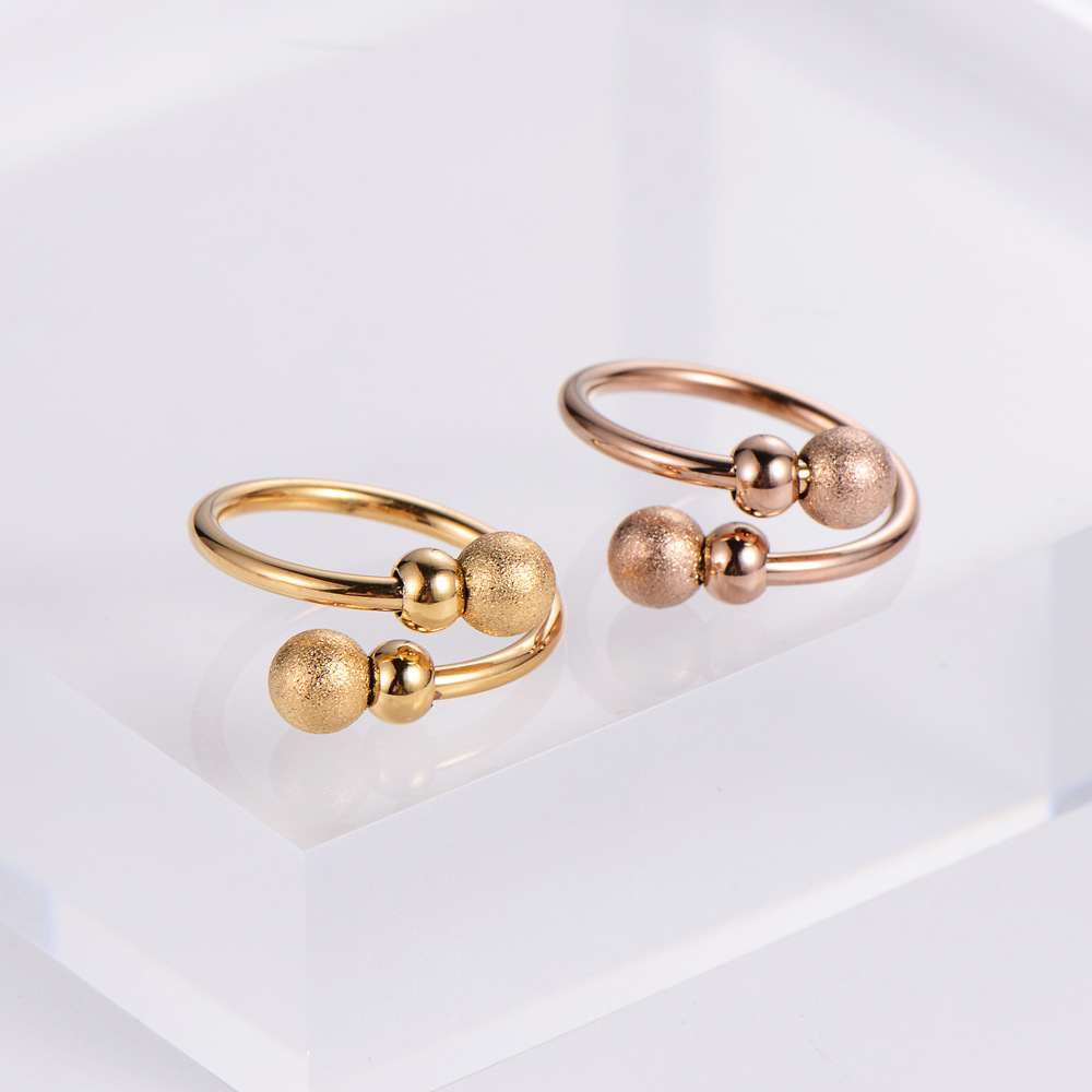 Fashion Solid Color Stainless Steel Plating Rings 1 Piece