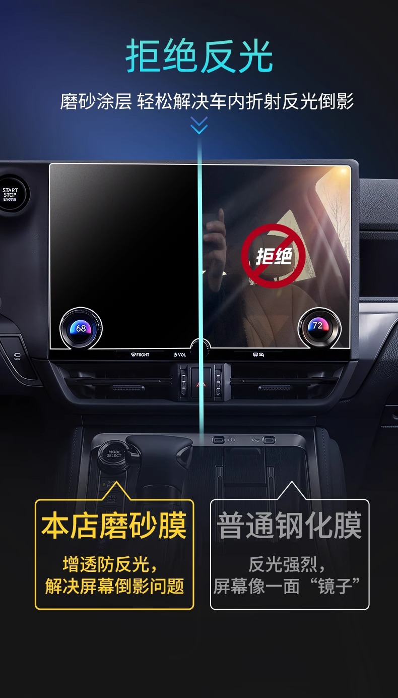 24 Models Are Suitable for Lexus GX550 Central Control h Film Screen Tempered Film GX Modified Car Interior Decoration Supplies