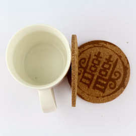 日式软木杯垫防滑杯子垫定 制隔热垫圆形锅垫餐桌垫家用茶餐垫