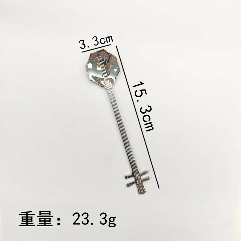 创意304乐器勺不锈钢咖啡搅拌勺餐厅音乐吧勺蛋糕甜品勺马克杯勺|undefined