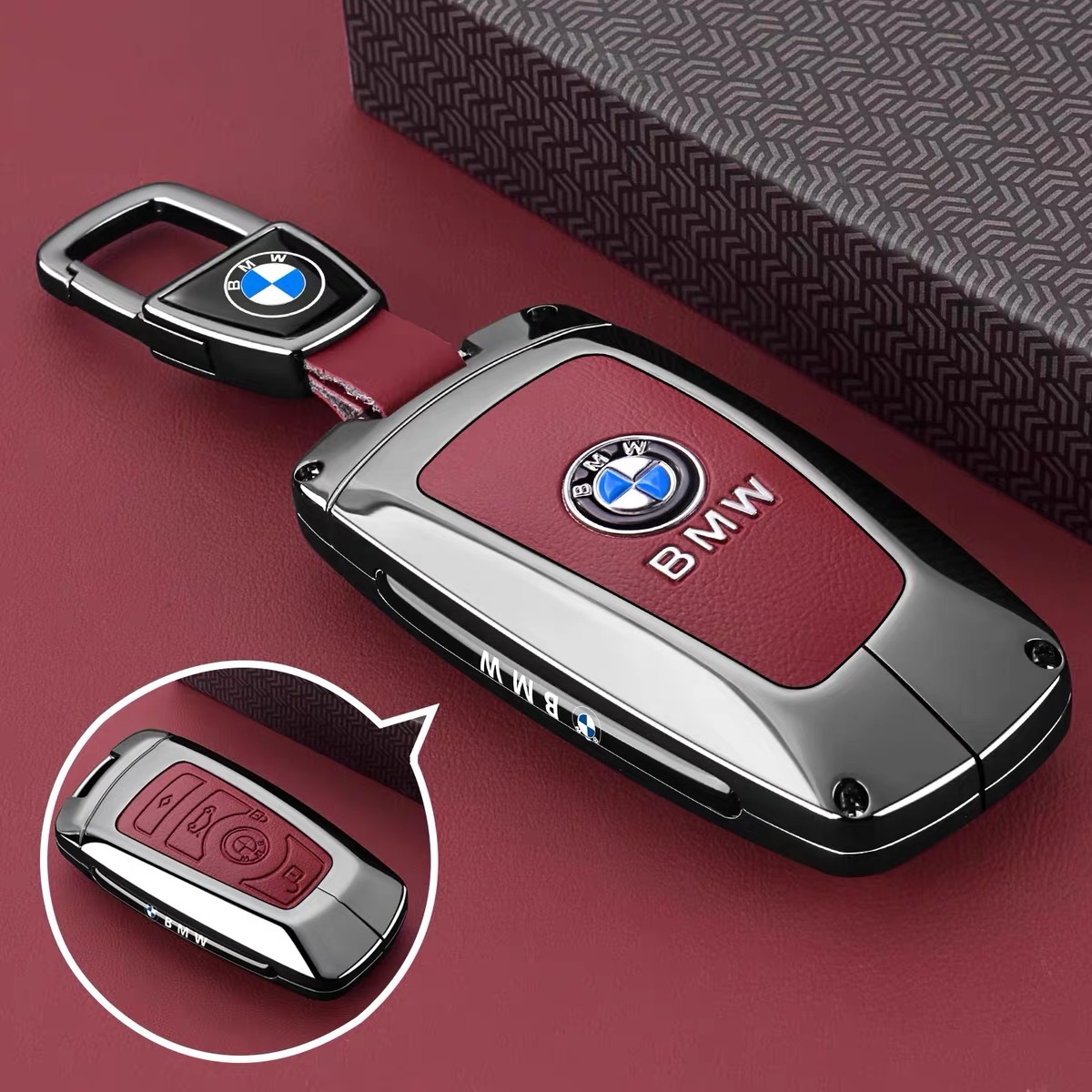 Suitable for 25 Bmw 5 Series Key Covers 530Li/525Li Bag 7 Series 3 Series New X1/I5/X7 Shell Bmw Buckle