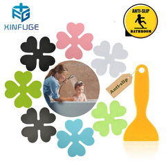 Amazon black transparent Peva rubber bathroom anti-slip mat four-leaf clover bathtub waterproof anti-slip sticker