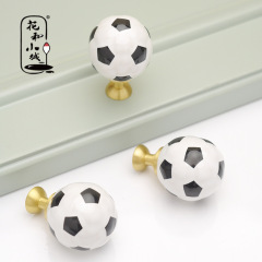 【Starting from 1 piece】INS Light Luxury Style Ceramic Dresser Handle with Cute Sports Elements Cabinet Door Drawer Knob Prototype