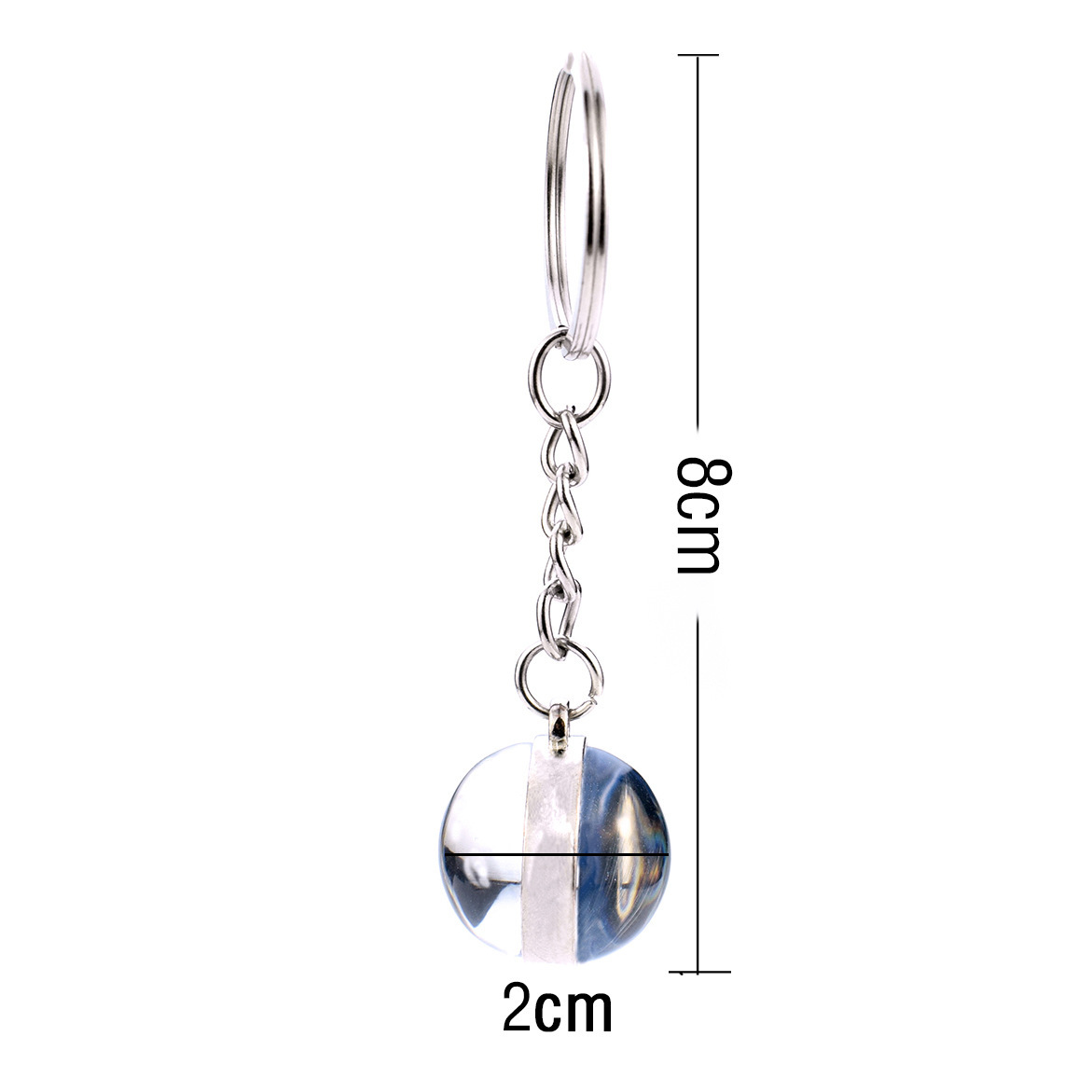 football glass keychain for keys