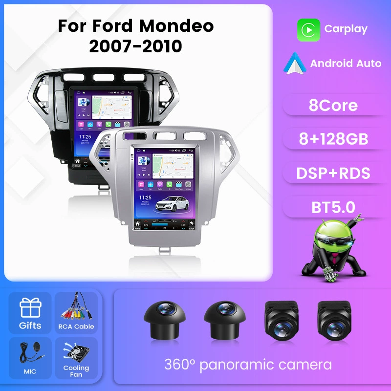 Подходит для Ford Mondeo 2007-2010 с сенсорным экраном, Android навигация, видеоинтерфейс для автомобиля/длинная версия