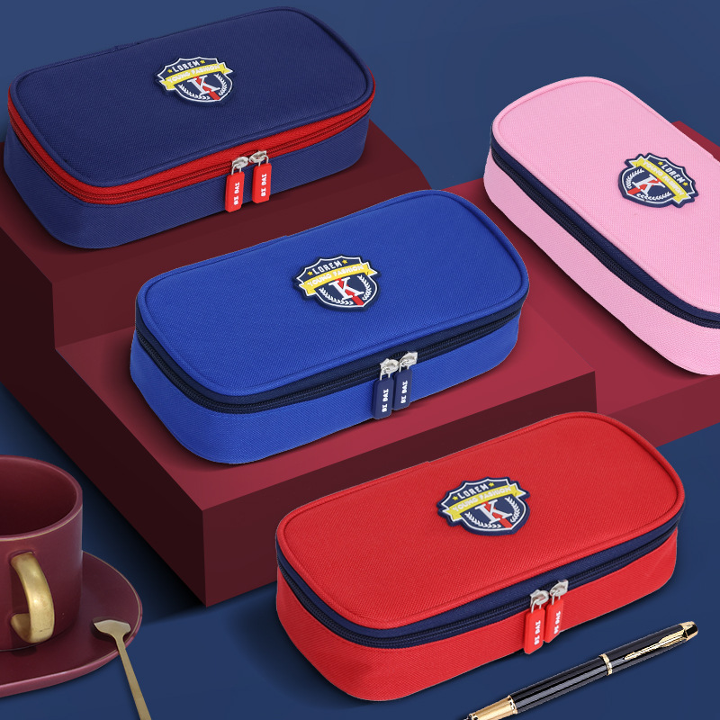 Caja de lápices de estilo británico de gran capacidad de múltiples capas de alta apariencia Estudiante de escuela primaria niños papelería caja de lápices bolsa de almacenamiento