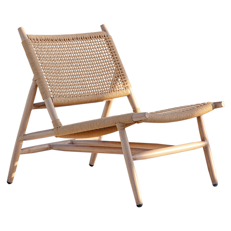 Mesa y silla de caña Jardín Sofá patio al aire libre Balcón al aire libre Villa silla trenzada terraza de caña