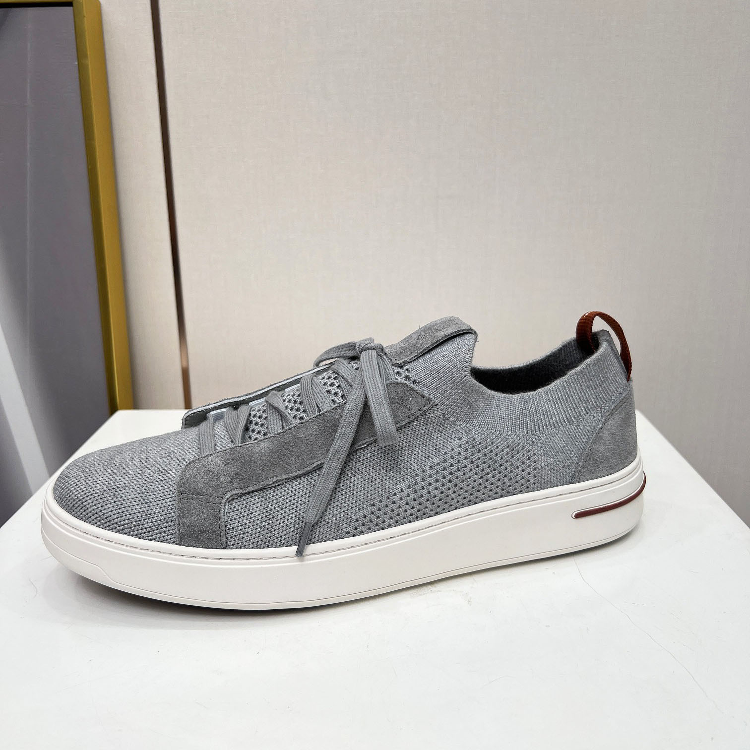Men's Genuine Leather Casual Trainers Versatile Flat Lace Up Shoes_voghion.com