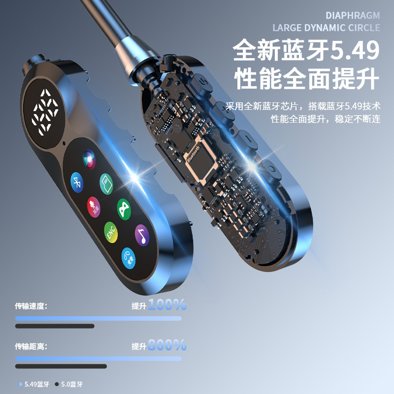 2025 新しいカラオケ歌イヤーフィードバック首掛けワイヤレス Bluetooth ヘッドセット可変音色スクリーンデジタルディスプレイ電源超長バッテリー寿命|undefined