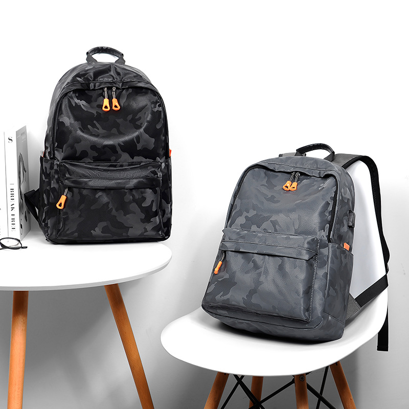 Camuflaje personalizado ocasional de los hombres mochila estudiante viaje impermeable moda fresco simple portátil