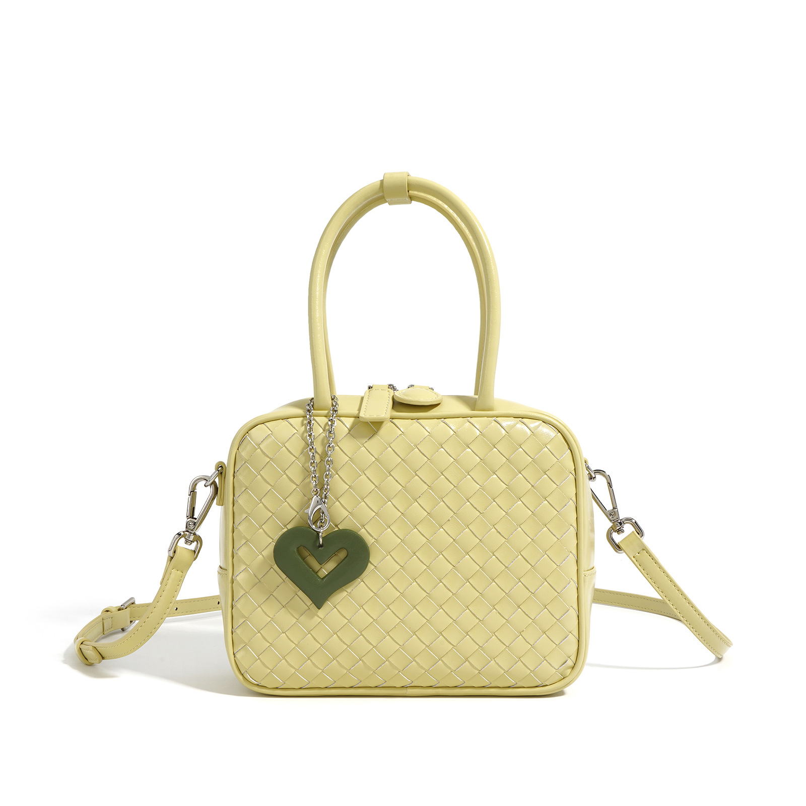 Spring 2026 Cowhide Leather Bowling Bag - Women's Textured Crossbody Bag, Versatile Commuter Shoulder Bag & Handbag - Thumbnail 6