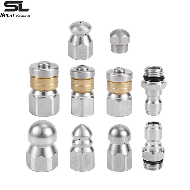 跨境新款水老鼠下水道疏通管道市政管道不锈钢水老鼠喷头 套装