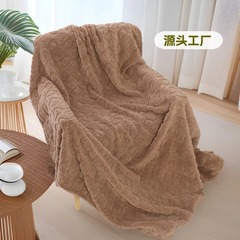 両面ジャカード綿ベルベットブランケット肥厚暖かいソファブランケットオフィス昼寝ブランケットライト高級スタイルブランケット卸売