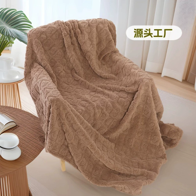 Двустороннее жаккардовое удобное хлопковое плюшевое одеяло, утолщенное теплое одеяло для дивана, офисное одеяло для сна, легкое одеяло в роскошном стиле, оптовая продажа