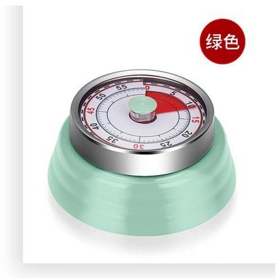 Temporizador mecánico de acero inoxidable de comercio exterior Temporizador de visualización de cocina Gestión del tiempo de los estudiantes Recordatorio de cuenta regresiva