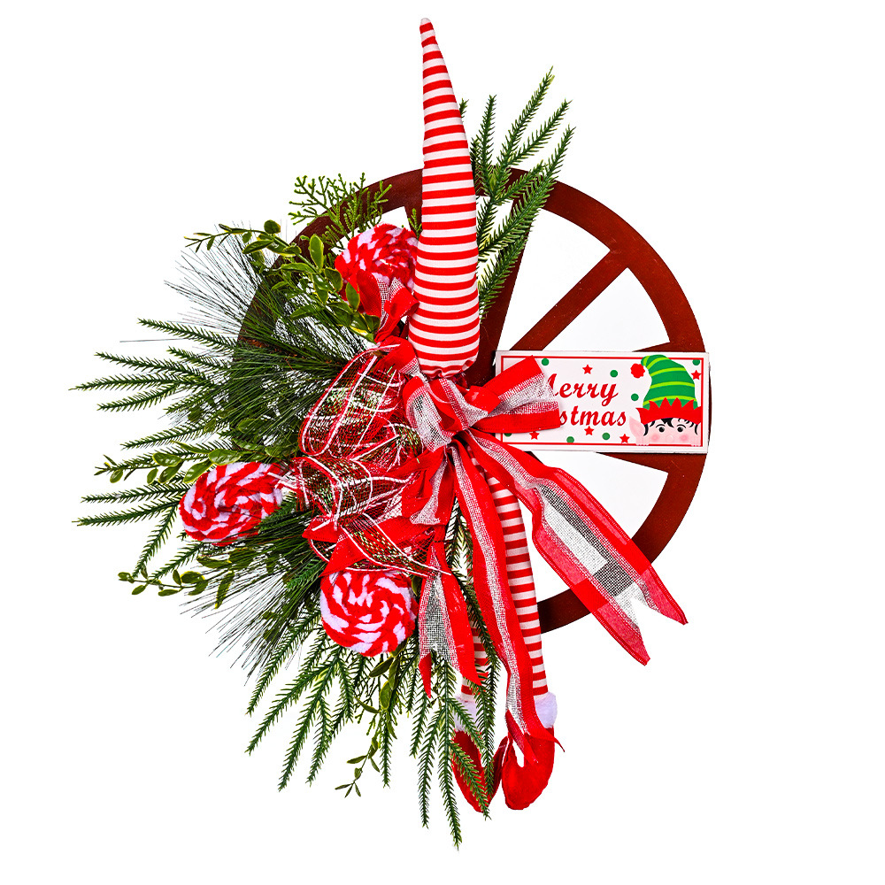 Décorations de Noël Guirlande de roue de Noël Guirlande de pied d'elfe créative Pendentif Décoration de Noël à suspendre_voghion.com