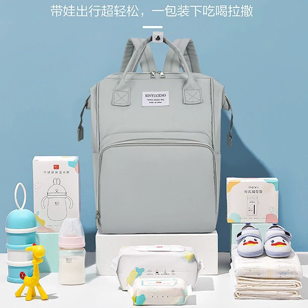 Новая стильная сумка для мамы, однотонная школьная сумка, сумка для компьютера, рюкзак большой емкости для хранения для мужчин и женщин, многофункциональная уличная сумка для мамы и ребенка.