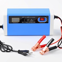 跨境直供12V24V10A汽车电瓶充电器 单块电池摩拖车干水电池充电器