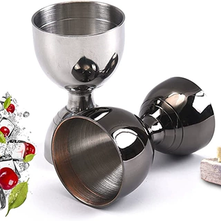 厂家直供304不锈钢印第安式量酒器带刻度调酒师量杯鸡尾酒安士杯