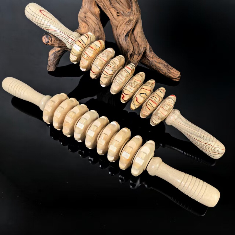 Hemu Yoga Massager Full Body Back Push Twelve Wheel Multifunctional Abdominal Wooden Roller Solid Wood Wolf Tooth Massage Stick Hemu Yoga Massager Full Body Back Push Twelve Wheel Multifunctional Abdominal Wooden Roller Solid Wood Wolf Tooth Massage Stick