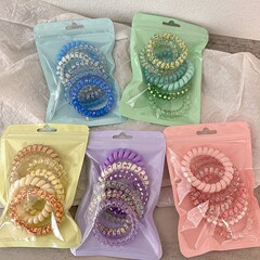 夏のドーパミンのキャンディー色の電話線のヘアリングは簡単です。