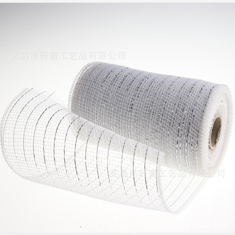 Suministro directo de fábrica cinta de Navidad malla decorativa transfronteriza PP embalaje neto 15cm * 10 yardas Regalo De vacaciones gasa