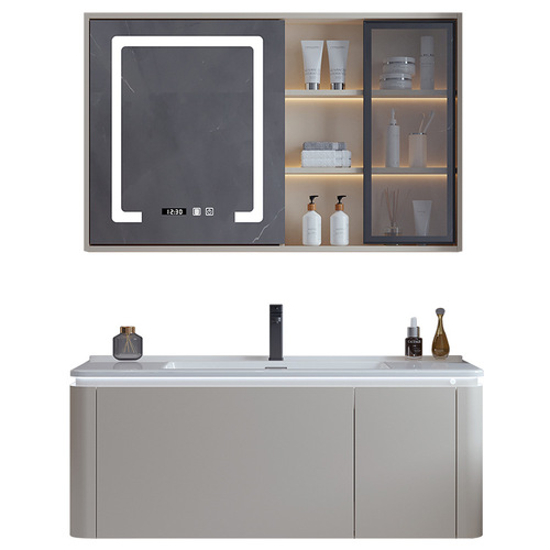 Yida Factory Direct Sales Bathroom Washbasin Bathroom Wall Cabinet Arc Bathroom Cabinet Ceramic Integrated Basin