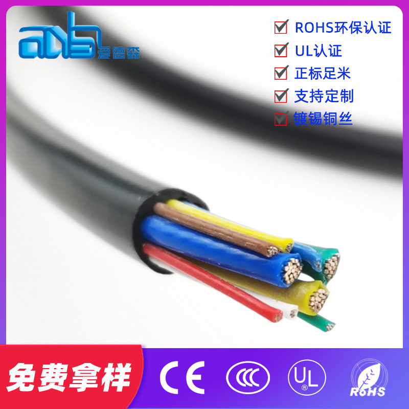 爱德森铁氟龙PVC护套线铁氟龙编织屏蔽线高温护套线铁氟龙电机线