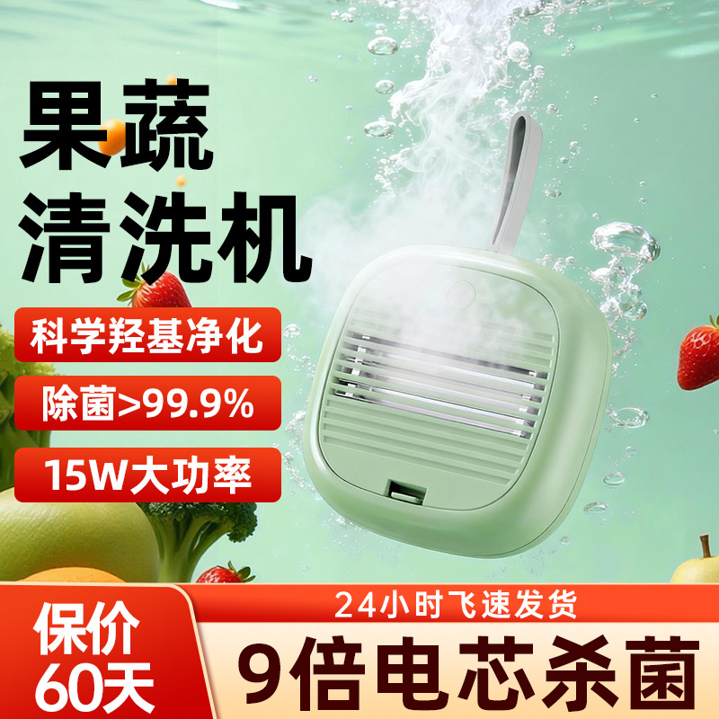 罗娅果蔬清洗机无线便携家用除农残水果肉杀菌自动洗菜净化器除菌|ru