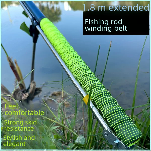Fishing Rod Handle Wrap with Extended Length 1.8m Dragon Bone Grip Tape Outdoor Non-Slip Sweat-Absorbing Printed Handle Wrap for Men's Fishing Rods