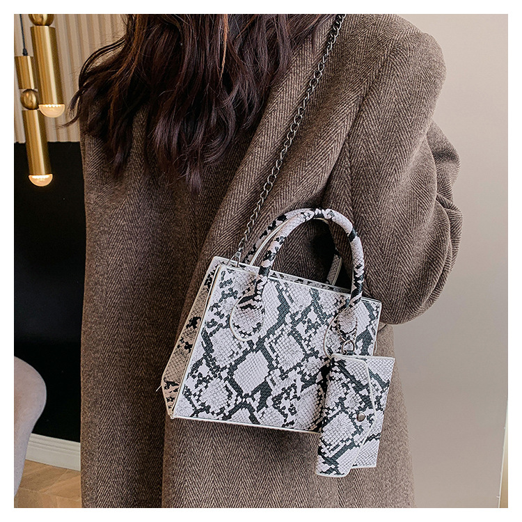 Elegante schlange muster einfache textur handb 2024 neue modische design einzelne schulter crossbody mutter kleine quadratische_voghion.com