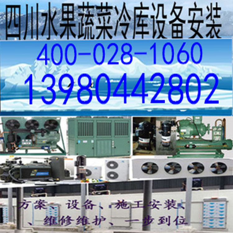 广安蔬菜水果蔬菜李子食用菌葡萄猕猴桃冷藏保鲜库冷库机组设备