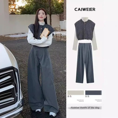 春の服とセットの微太った梨の形のスタイルが優しいです。