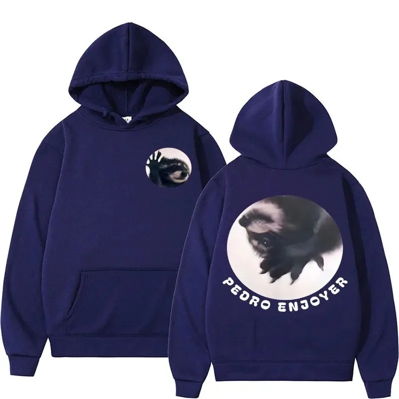Bailando mapache Pedro divertido emoji sudadera con capucha para hombres y mujeres retro casual lana cómoda sudadera