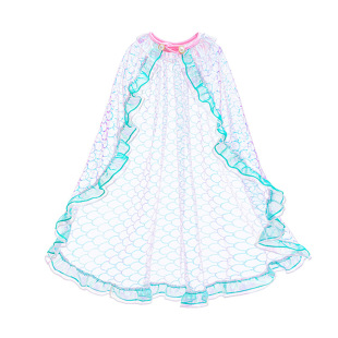 Cross-Border Children's Cape Mermaid Princess Dress Colorful Sequin Cape Ball Shiny Sequin Shawl Cape