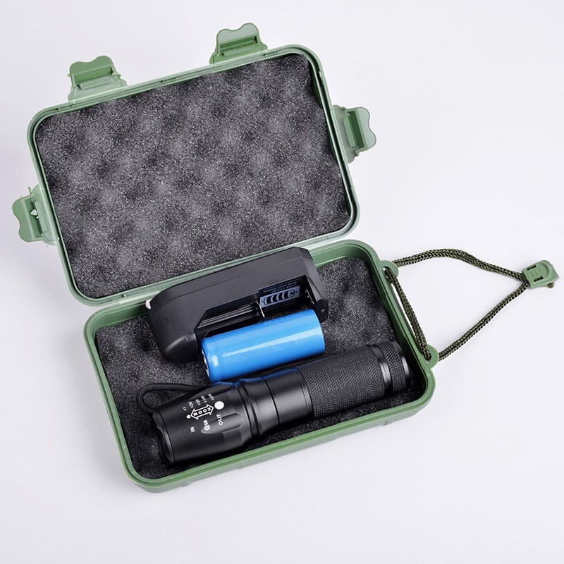 Transfronterizos T6 linterna telescópica zoom 878LED linterna recargable al aire libre luz de luz alta linterna al por mayor