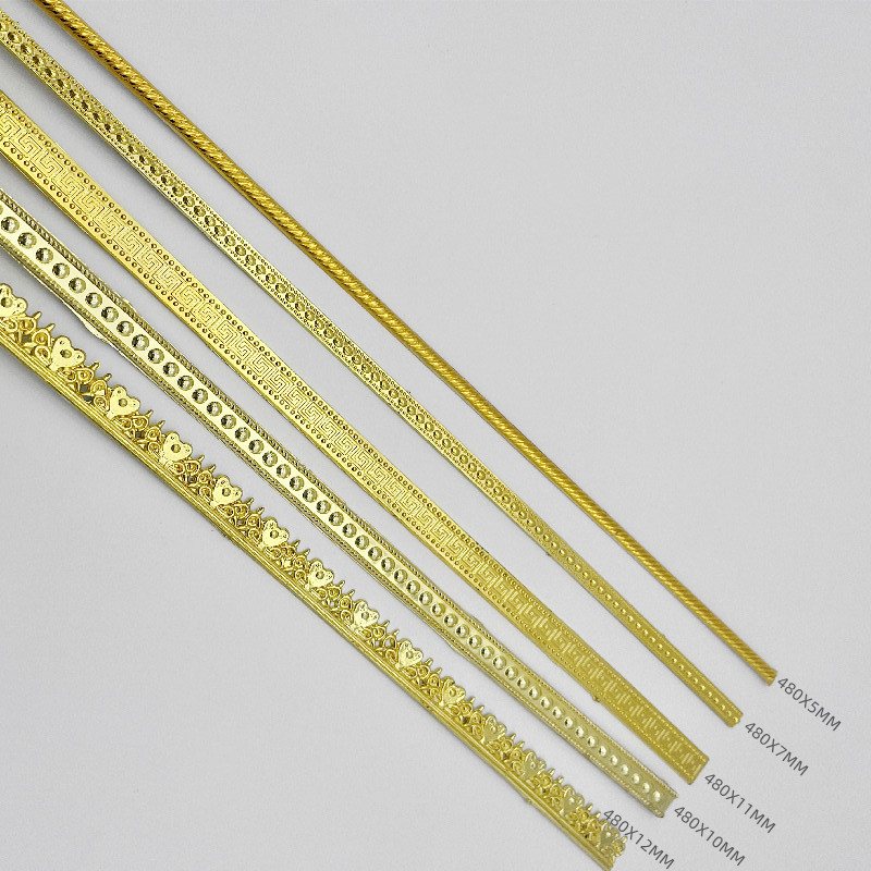 厂家直销礼品装饰条  各种箱包装饰条，供应相框边条，塑料金边条