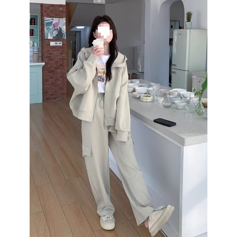 大码新款春秋季洋气减龄卫衣休闲运动套装女胖mm时髦显瘦两件套潮|undefined